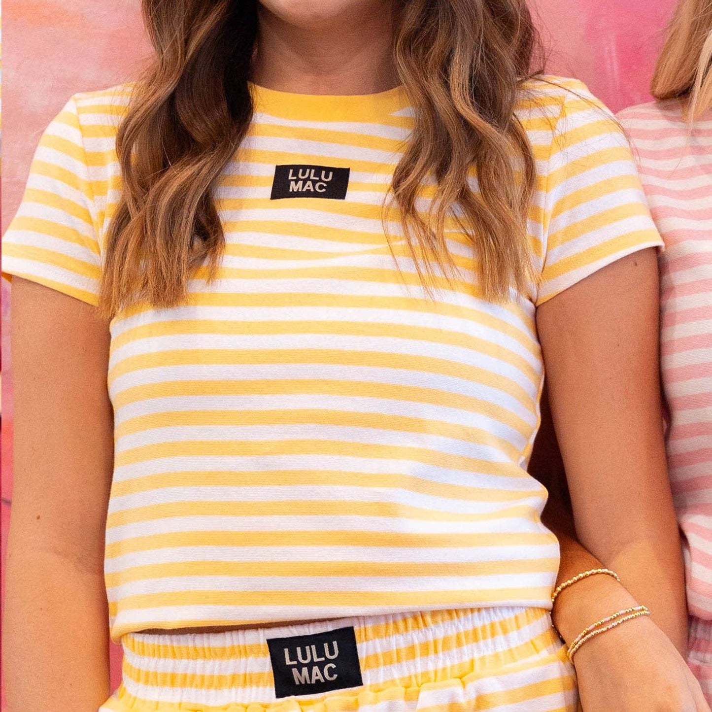 Lulu Mac Yellow LM-STRIPE Baby Doll Top