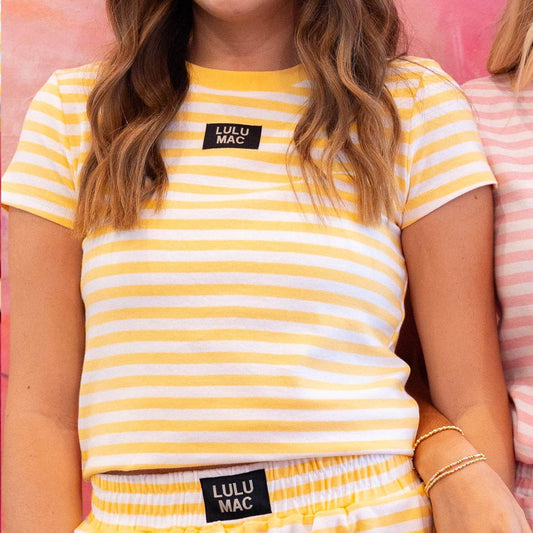 Lulu Mac Yellow LM-STRIPE Baby Doll Top