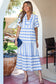 Trimmed Neck Half Sleeve Vacation Dress
