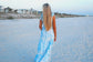 Sky Blue Floral Maxi Dress