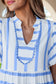 Trimmed Neck Half Sleeve Vacation Dress