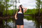 Black and White Tube Mini Dress