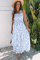 Sky Blue Floral Maxi Dress